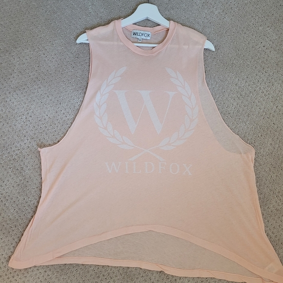 Wildfox oversized peach crest tank top - Picture 1 of 9